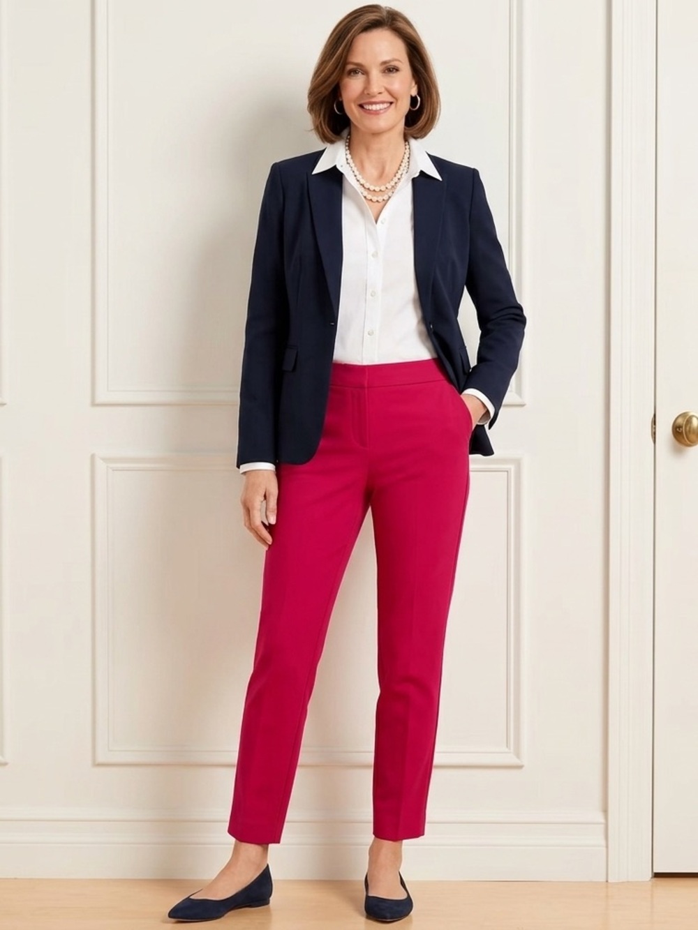 New York & Company Pink Ankle Pants